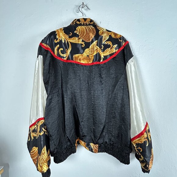 80s Vintage Gallery Sport Vibrant Ornate Print Jacket Streetwear Windbreaker - Picture 2 of 9
